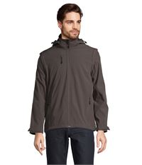 SOFTSHELL CON CAPPUCCIO E MANICHE REMOVIBILI